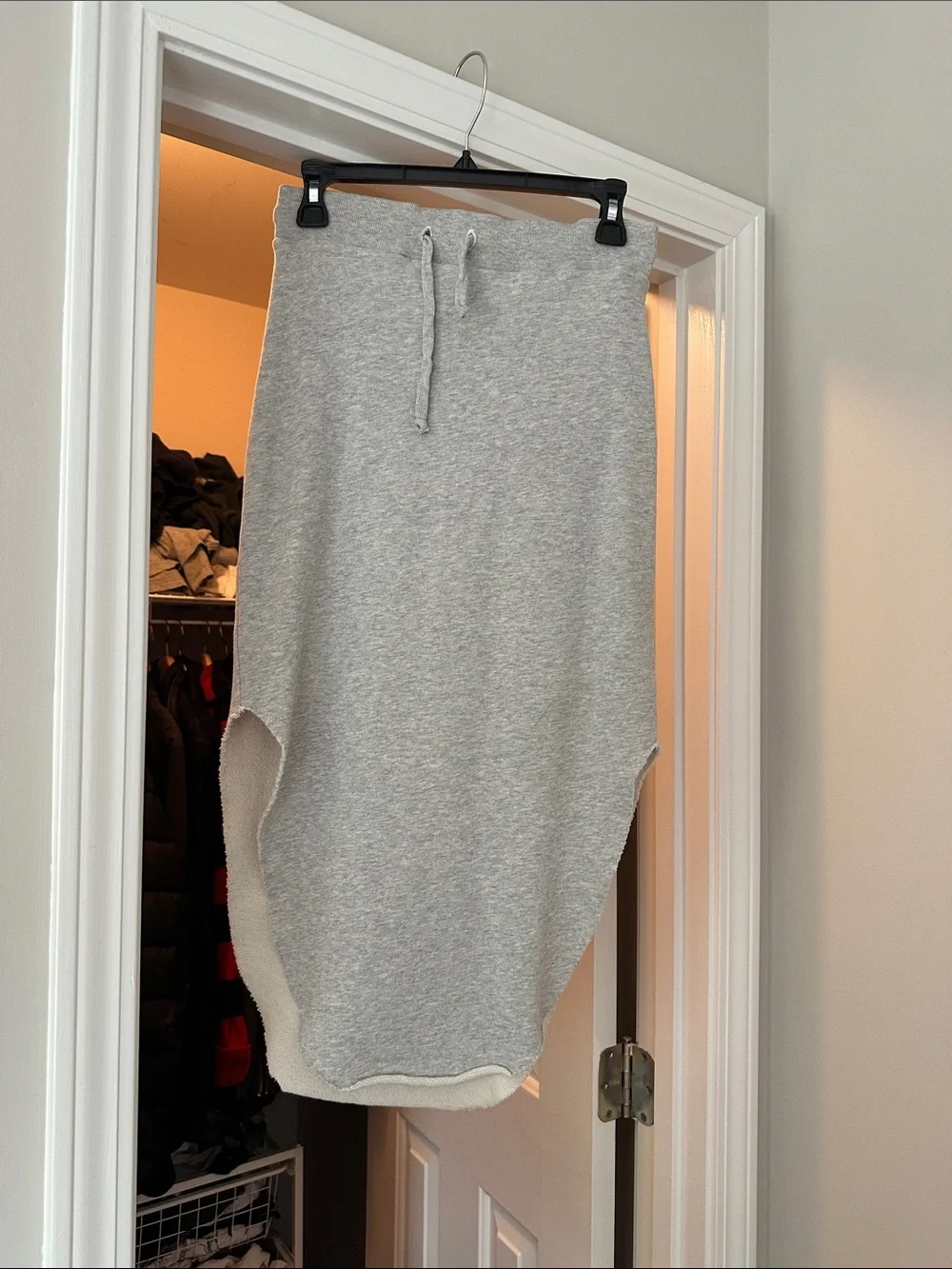 Frank & Eileen Light Gray Drawstring Pencil Skirt
